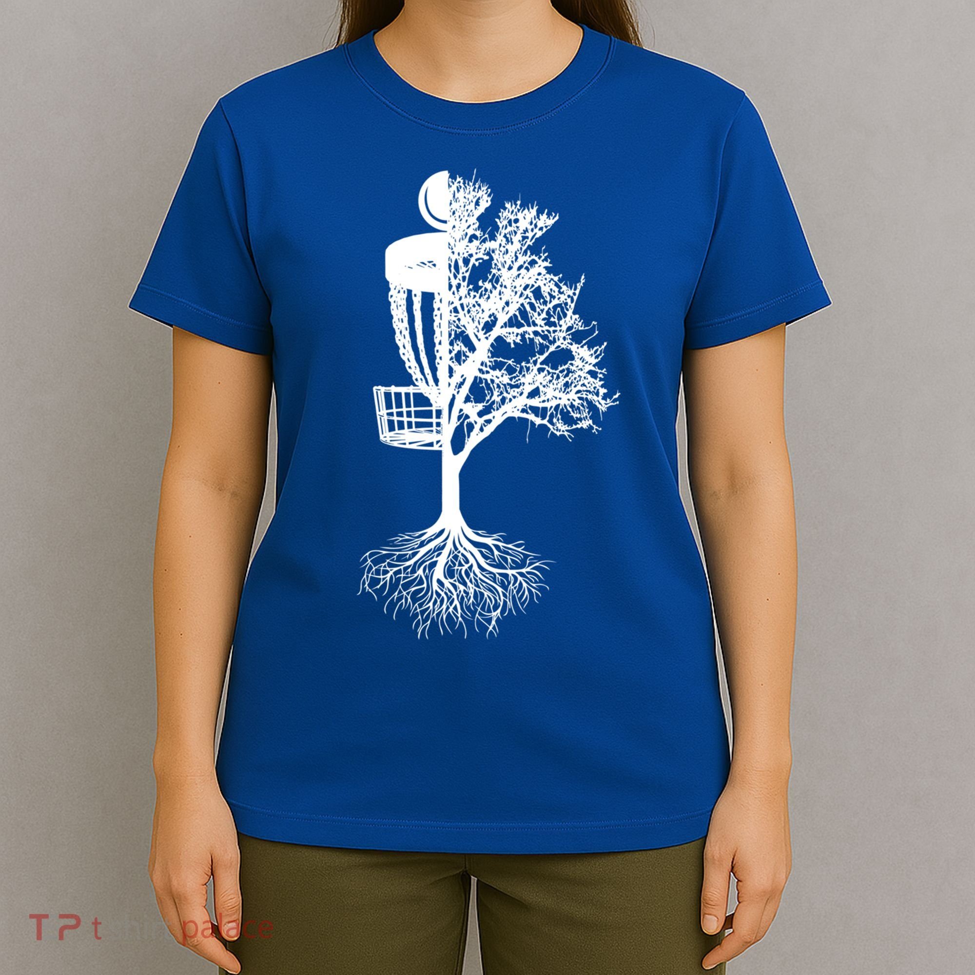 Disc Golf Basket And Tree Frolf Frisbee Golf Cool Gift T-Shirt