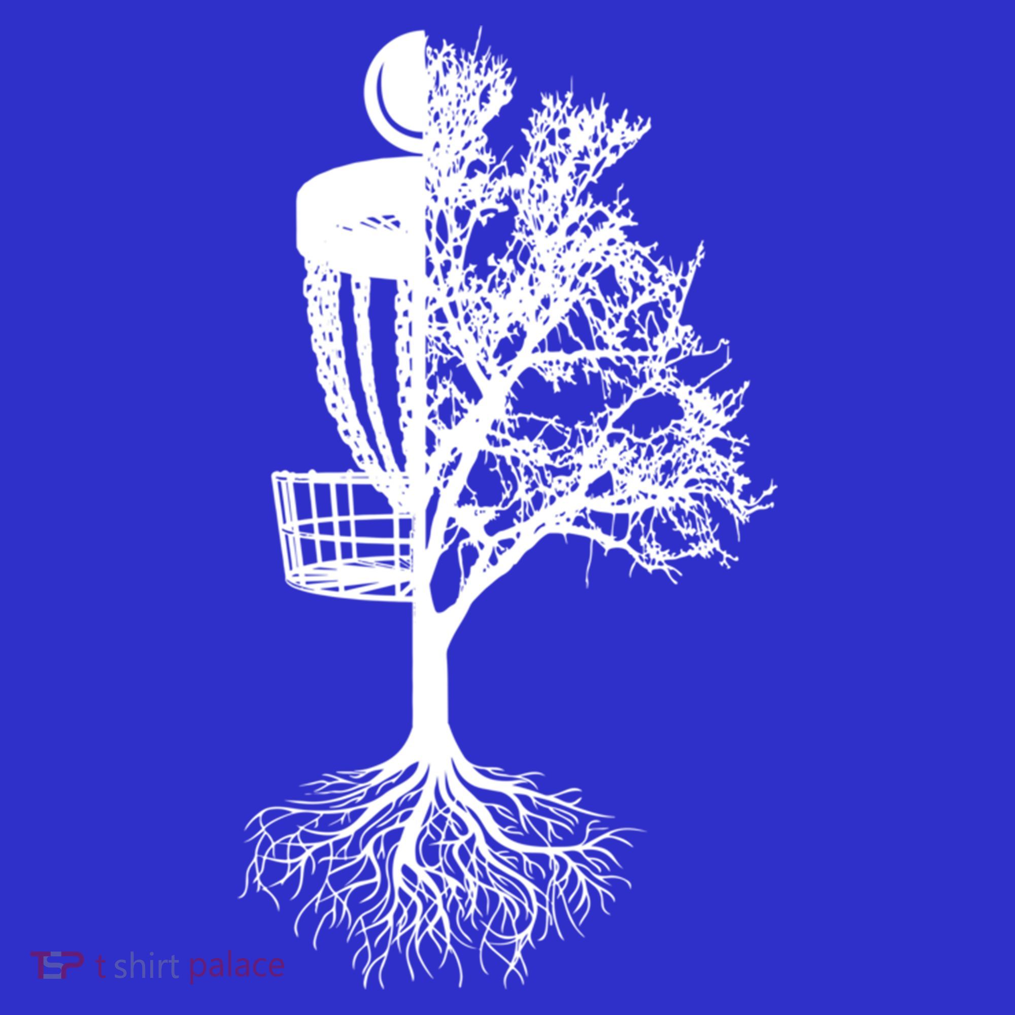 Disc Golf Basket And Tree Frolf Frisbee Golf Cool Gift T-Shirt