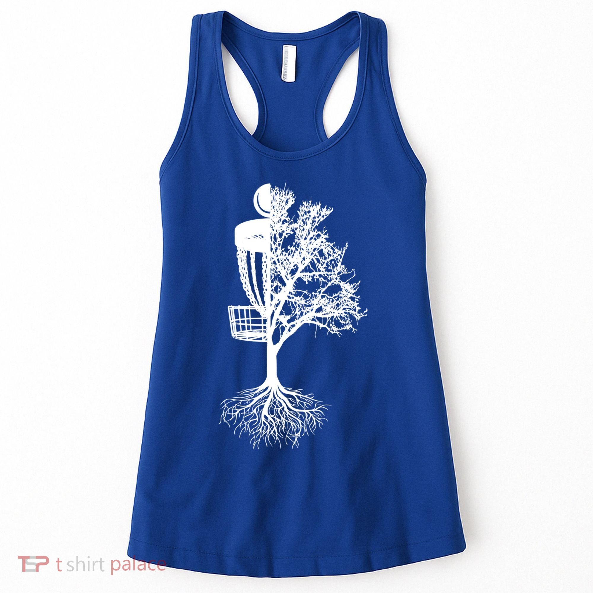Disc Golf Basket And Tree Frolf Frisbee Golf Cool Gift Women's Tank Top