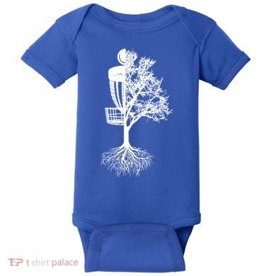 Disc Golf Basket And Tree Frolf Frisbee Golf Cool Gift Baby Bodysuit
