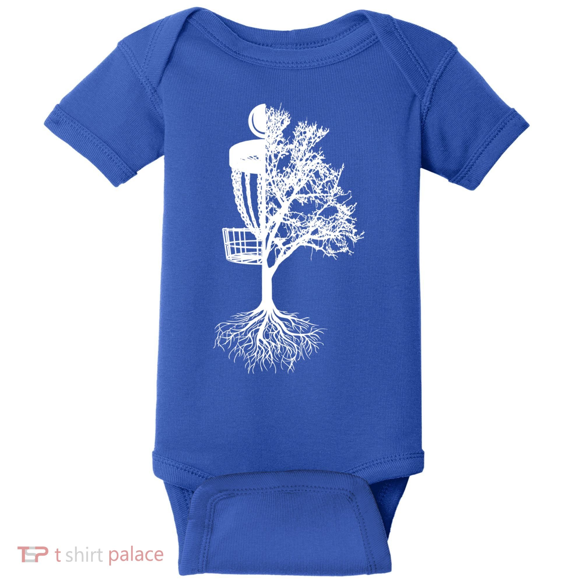 Disc Golf Basket And Tree Frolf Frisbee Golf Cool Gift Baby Bodysuit