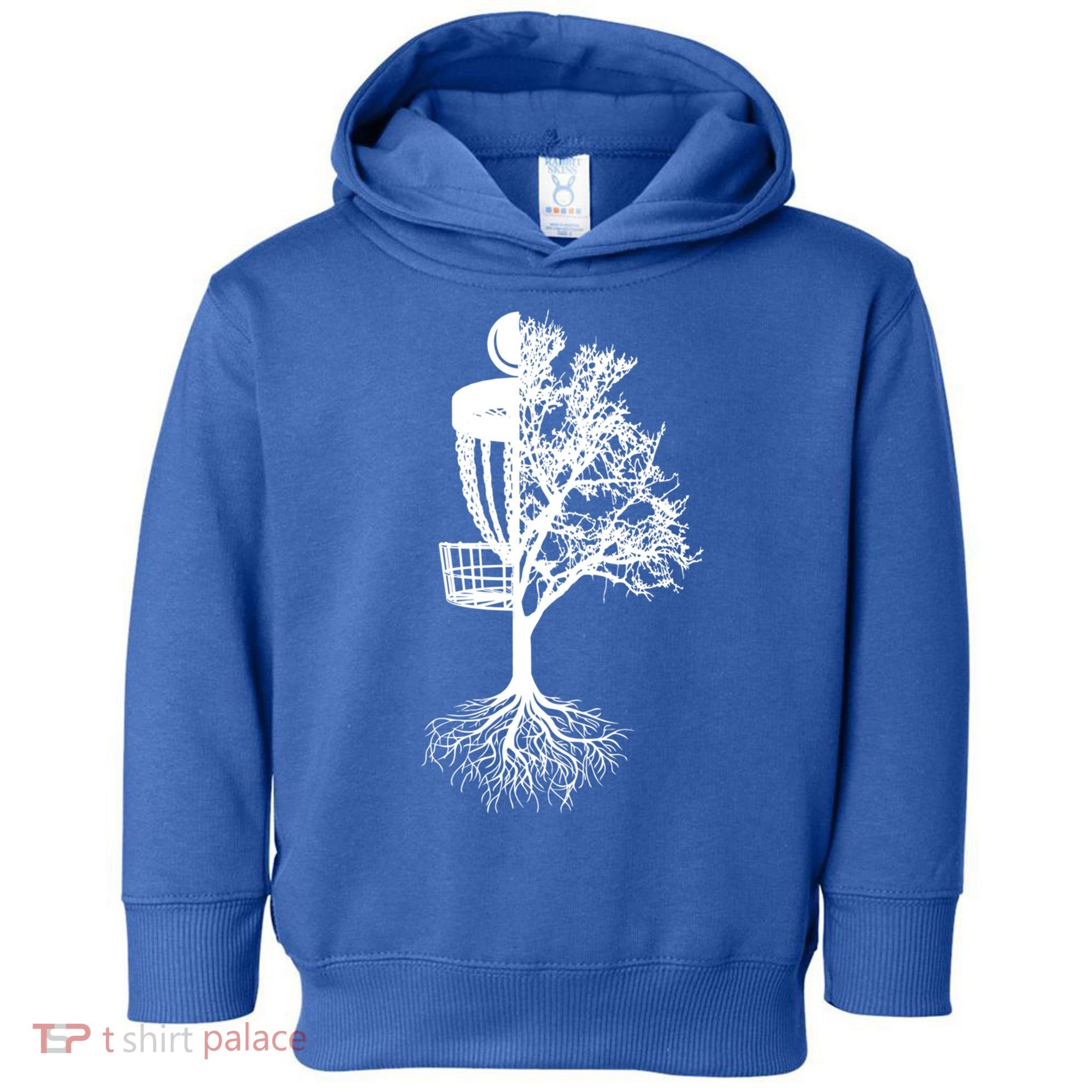 Disc Golf Basket And Tree Frolf Frisbee Golf Cool Gift Toddler Hoodie