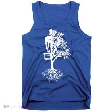 Disc Golf Basket And Tree Frolf Frisbee Golf Cool Gift Tank Top