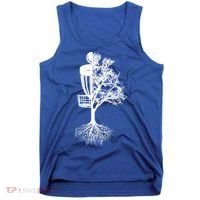 Disc Golf Basket And Tree Frolf Frisbee Golf Cool Gift Tank Top thumb 0