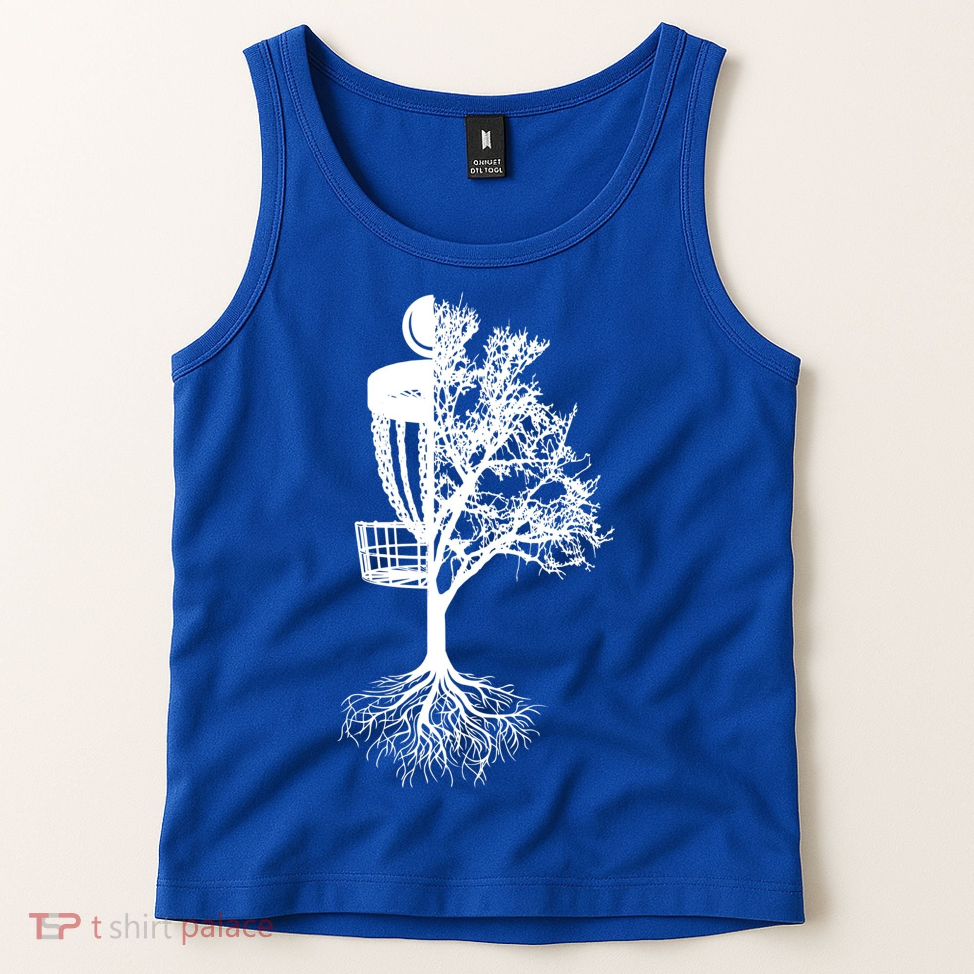 Disc Golf Basket And Tree Frolf Frisbee Golf Cool Gift Tank Top