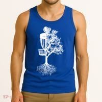 Disc Golf Basket And Tree Frolf Frisbee Golf Cool Gift Tank Top thumb 3