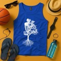 Disc Golf Basket And Tree Frolf Frisbee Golf Cool Gift Tank Top thumb 4