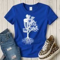 Disc Golf Basket And Tree Frolf Frisbee Golf Cool Gift Women's T-Shirt thumb 3