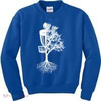 Disc Golf Basket And Tree Frolf Frisbee Golf Cool Gift Kids Sweatshirt thumb 0