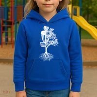 Disc Golf Basket And Tree Frolf Frisbee Golf Cool Gift Kids Hoodie thumb 3