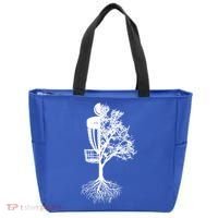 Disc Golf Basket And Tree Frolf Frisbee Golf Cool Gift Tote Bag thumb 0