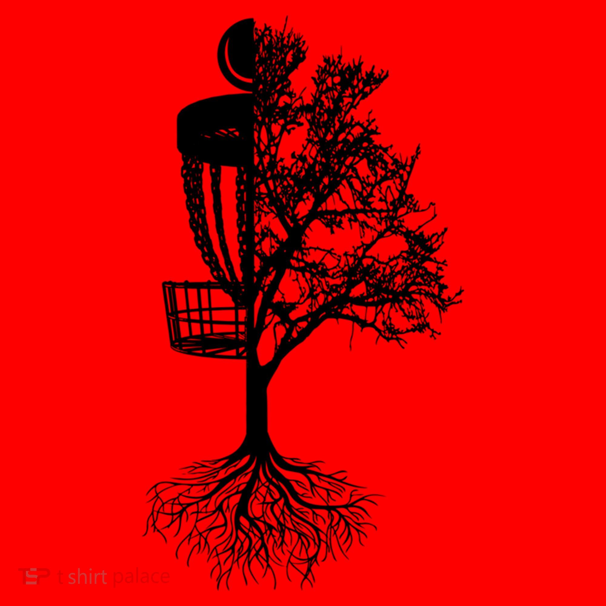 Disc Golf Basket And Tree Frolf Frisbee Golf Cool Gift Santa Hat