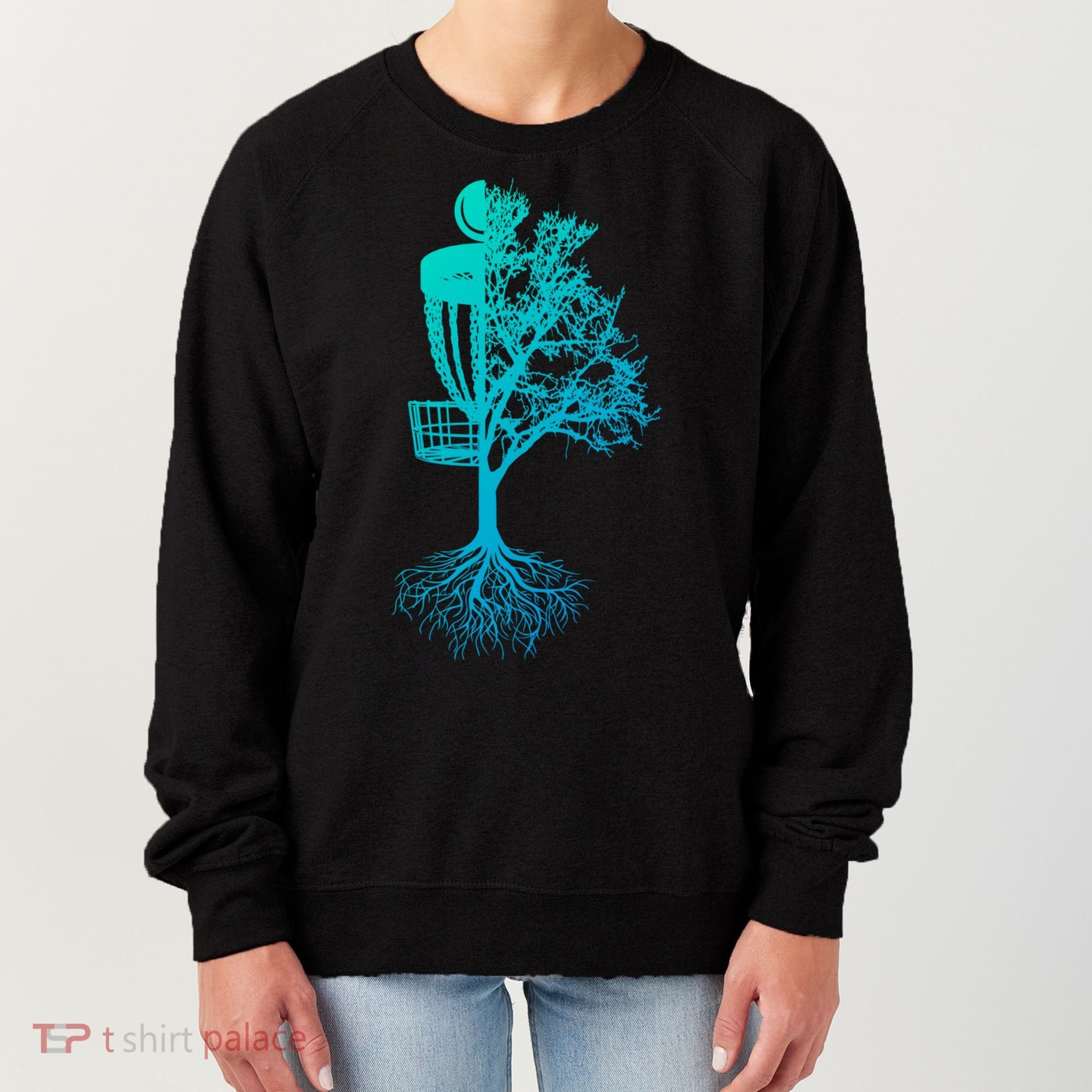 Disc Golf Basket And Tree Frolf Frisbee Golf Cool Gift Women's Sweatshirt