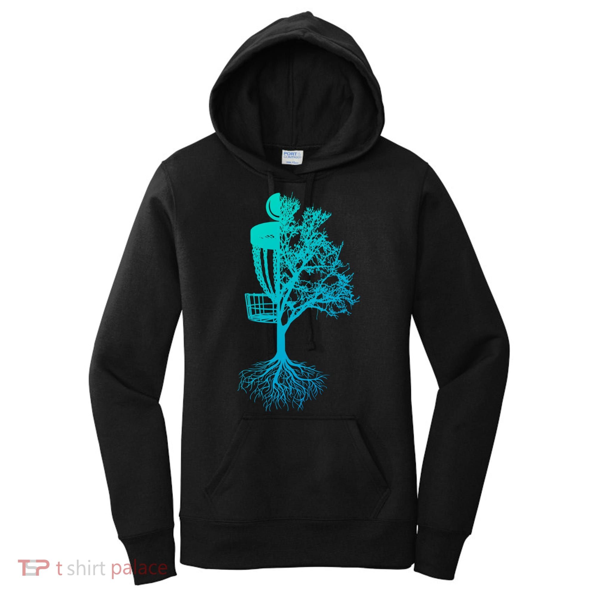 Disc Golf Basket And Tree Frolf Frisbee Golf Cool Gift Women's Hoodie