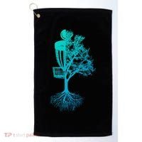 Disc Golf Basket And Tree Frolf Frisbee Golf Cool Gift Golf Towel thumb 0