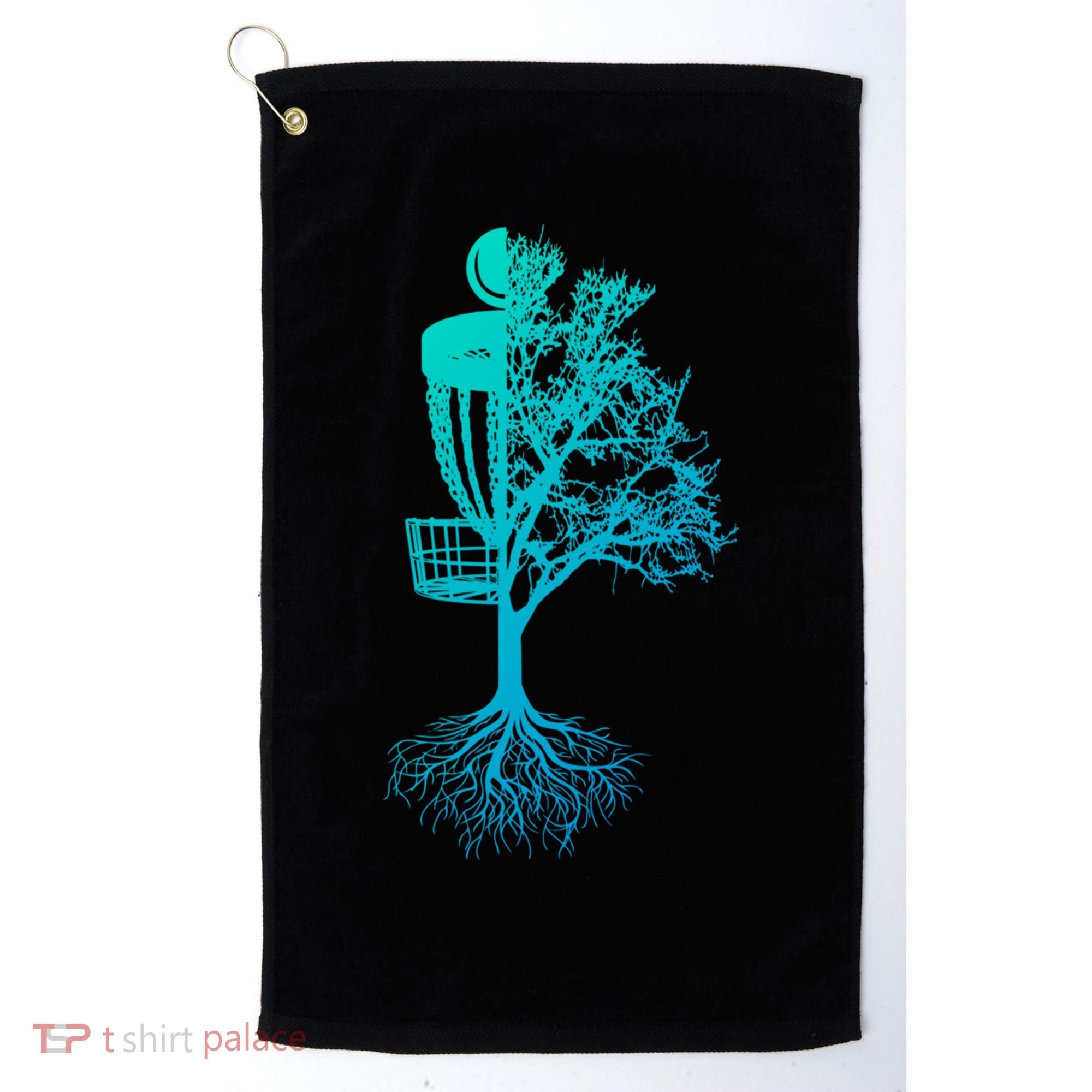 Disc Golf Basket And Tree Frolf Frisbee Golf Cool Gift Golf Towel