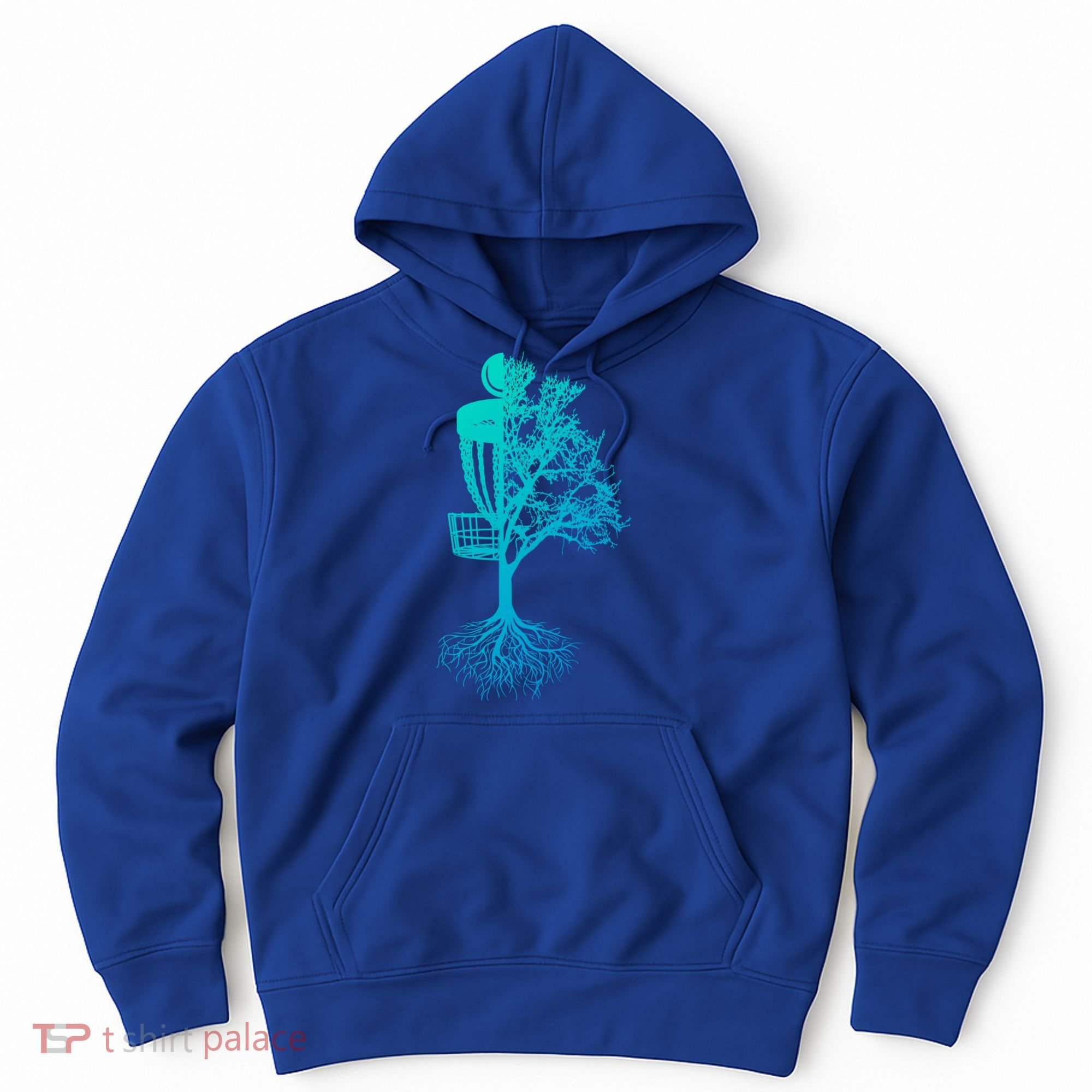 Disc Golf Basket And Tree Frolf Frisbee Golf Cool Gift Hoodie