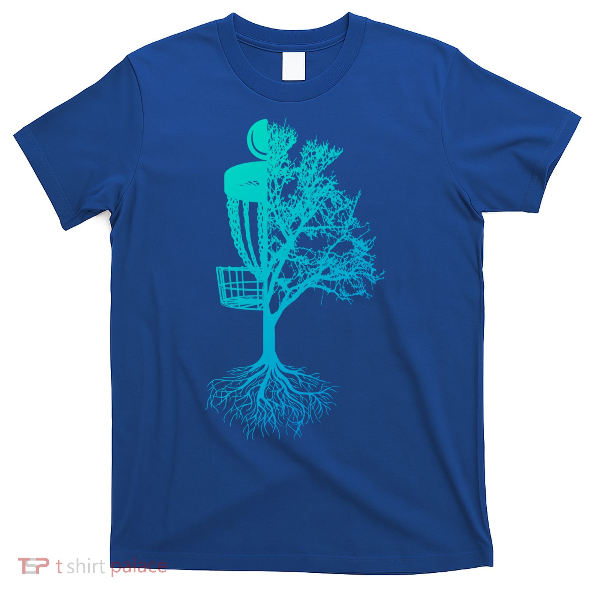Disc Golf Basket And Tree Frolf Frisbee Golf Cool Gift T-Shirt