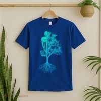 Disc Golf Basket And Tree Frolf Frisbee Golf Cool Gift T-Shirt thumb 2
