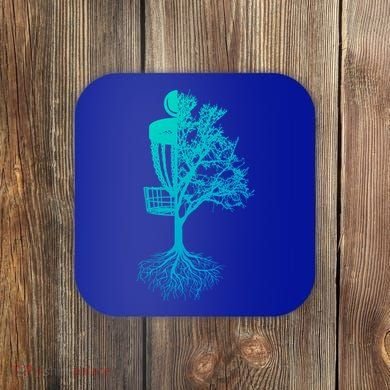 Disc Golf Basket And Tree Frolf Frisbee Golf Cool Gift Coaster