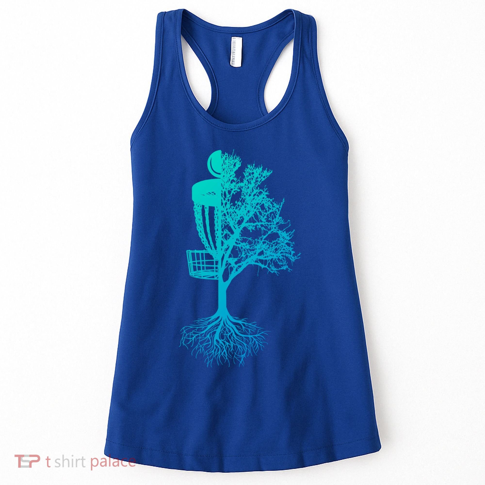 Disc Golf Basket And Tree Frolf Frisbee Golf Cool Gift Women's Tank Top