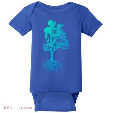Disc Golf Basket And Tree Frolf Frisbee Golf Cool Gift Baby Bodysuit