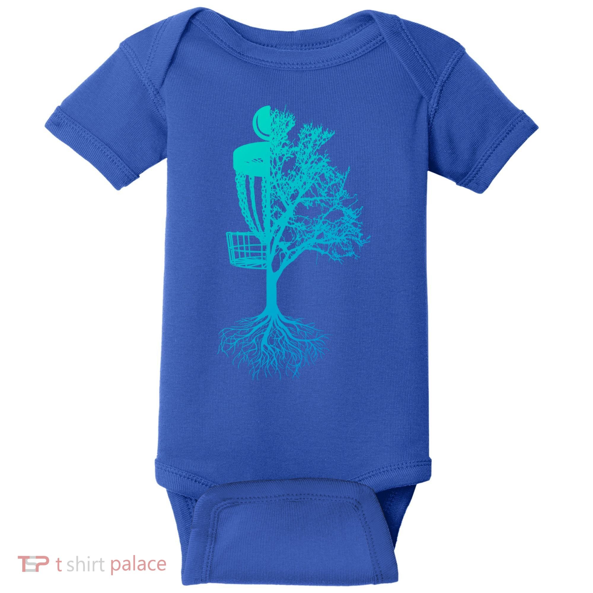 Disc Golf Basket And Tree Frolf Frisbee Golf Cool Gift Baby Bodysuit