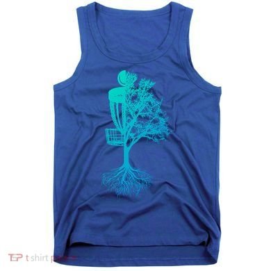 Disc Golf Basket And Tree Frolf Frisbee Golf Cool Gift Tank Top