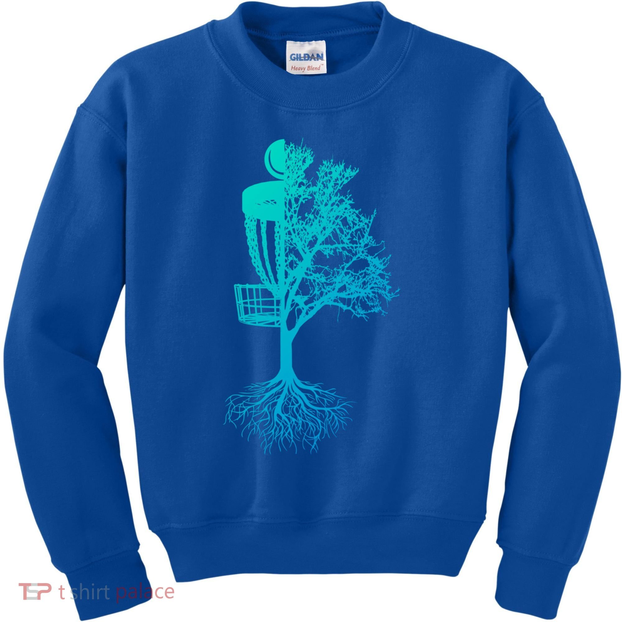 Disc Golf Basket And Tree Frolf Frisbee Golf Cool Gift Kids Sweatshirt