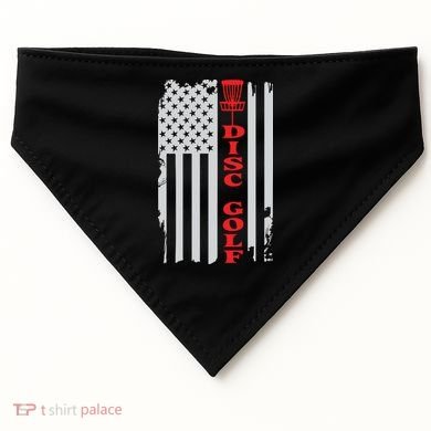Disc Golf Basket American Flag Gift For Disc Golfers USA-Made Doggie Bandana