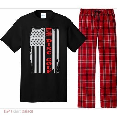 Disc Golf Basket American Flag Gift For Disc Golfers Pajama Set