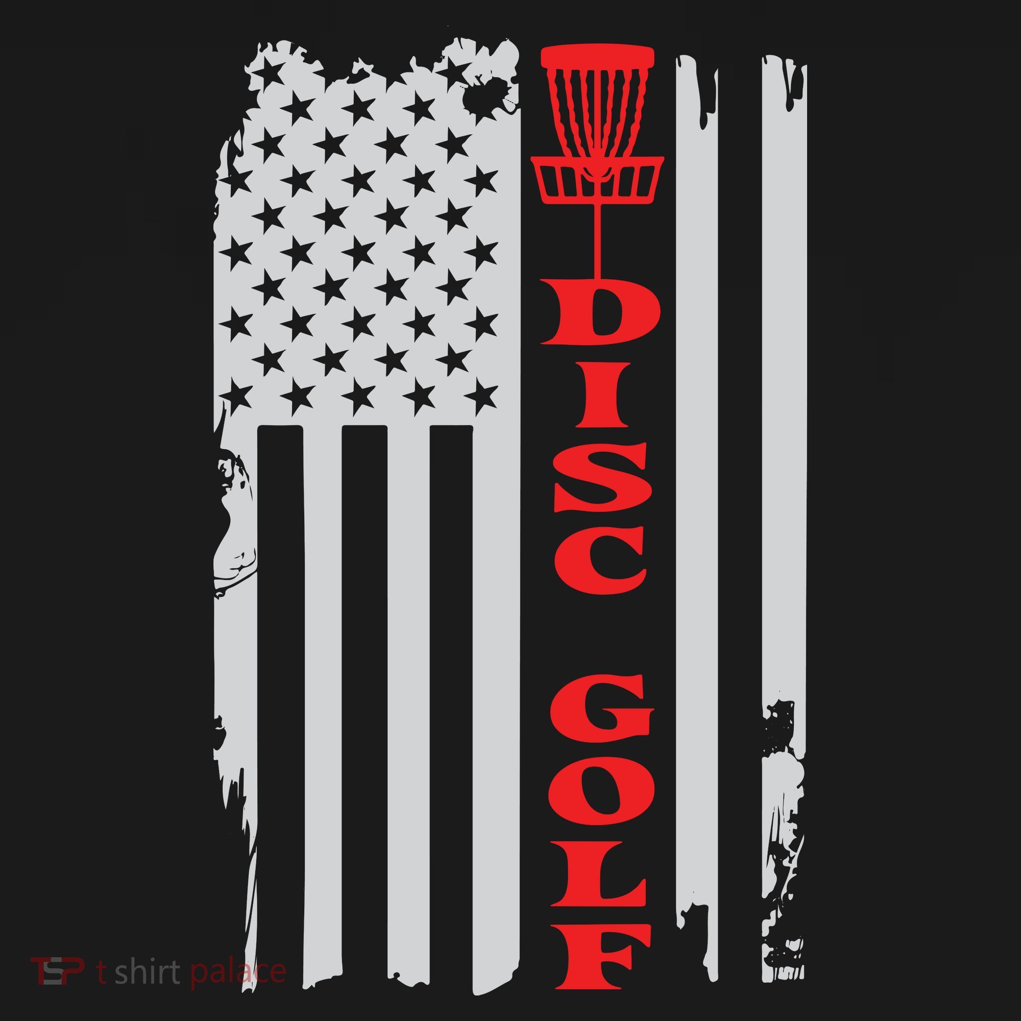 Disc Golf Basket American Flag Gift For Disc Golfers Mousepad