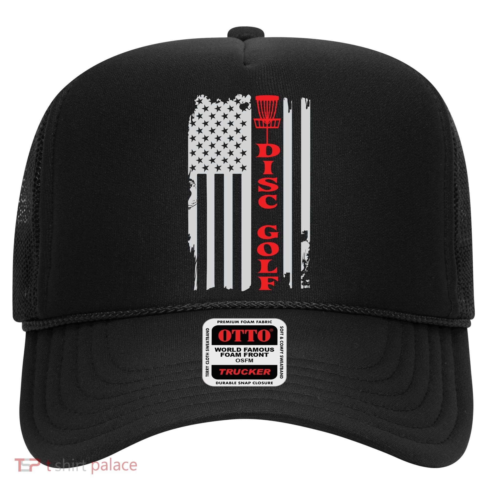 Disc Golf Basket American Flag Gift For Disc Golfers Hat