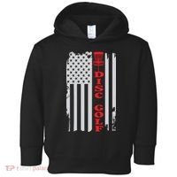 Disc Golf Basket American Flag Gift For Disc Golfers Toddler Hoodie thumb 0