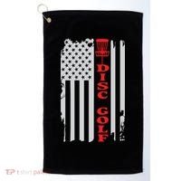 Disc Golf Basket American Flag Gift For Disc Golfers Golf Towel thumb 0