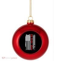 Disc Golf Basket American Flag Gift For Disc Golfers Plastic Christmas Ball Ornament thumb 0
