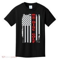 Disc Golf Basket American Flag Gift For Disc Golfers Kids T-Shirt thumb 0
