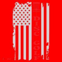 Disc Golf Basket American Flag Gift For Disc Golfers Santa Hat thumb 1