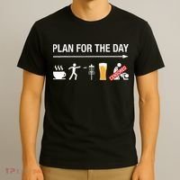 Disc Golf Basket Frisbee Golfing Frolf Coffee Beer Adult T-Shirt thumb 3