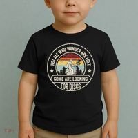 Disc Golf Basket Retro Not All Who Wander Are Lost Bigfoot Toddler T-Shirt thumb 2