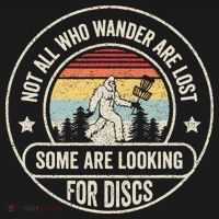 Disc Golf Basket Retro Not All Who Wander Are Lost Bigfoot Visor thumb 3