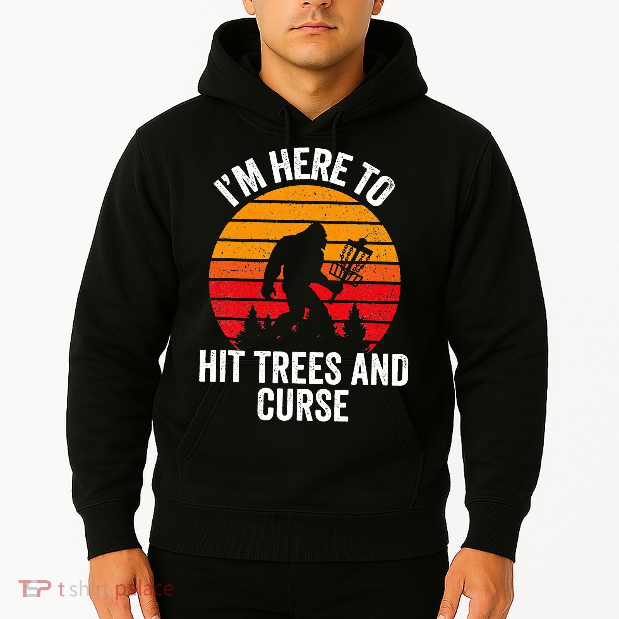 Disc Golf Bigfoot Disk Golfer Fathers Day Hoodie