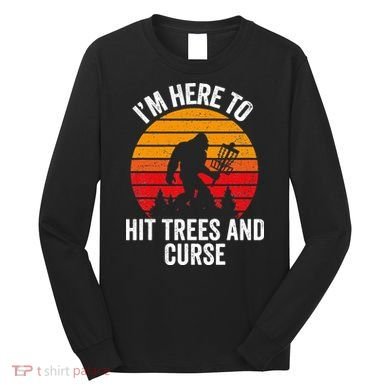 Disc Golf Bigfoot Disk Golfer Fathers Day Long Sleeve Shirt
