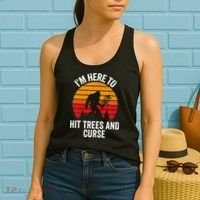 Disc Golf Bigfoot Disk Golfer Fathers Day Women's Tank Top thumb 2