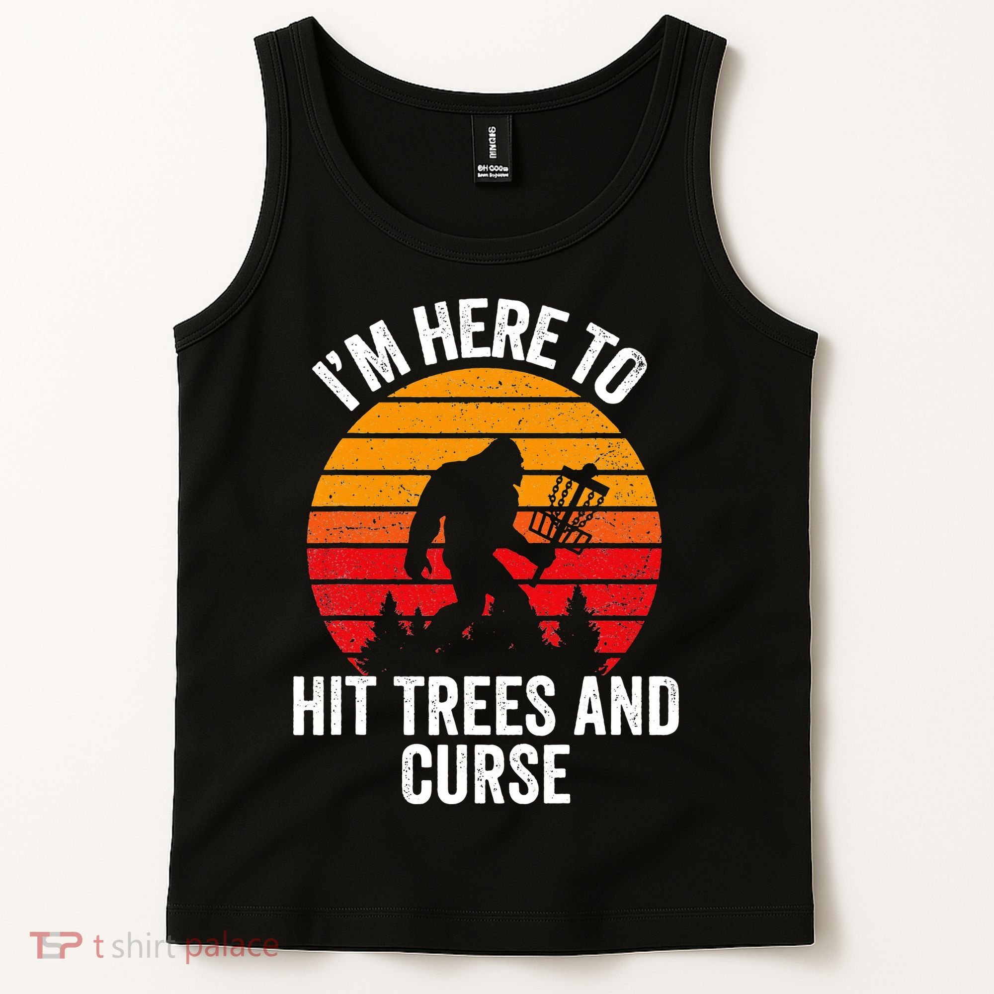 Disc Golf Bigfoot Disk Golfer Fathers Day Tank Top