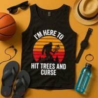 Disc Golf Bigfoot Disk Golfer Fathers Day Tank Top thumb 4