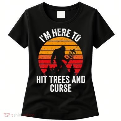 Disc Golf Bigfoot Disk Golfer Fathers Day Women's T-Shirt