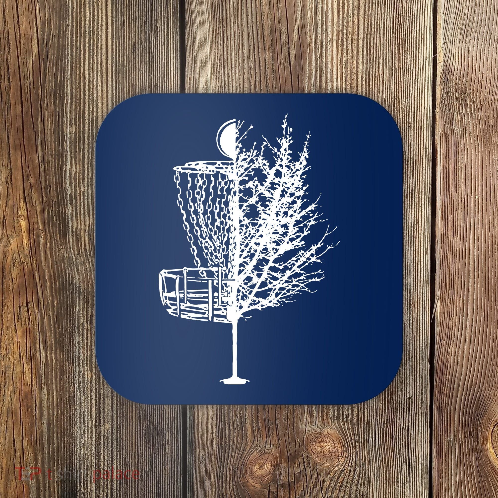 Disc Golf Basket Tree Shirts Funny Coaster