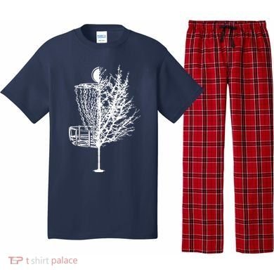 Disc Golf Basket Tree Shirts Funny Pajama Set
