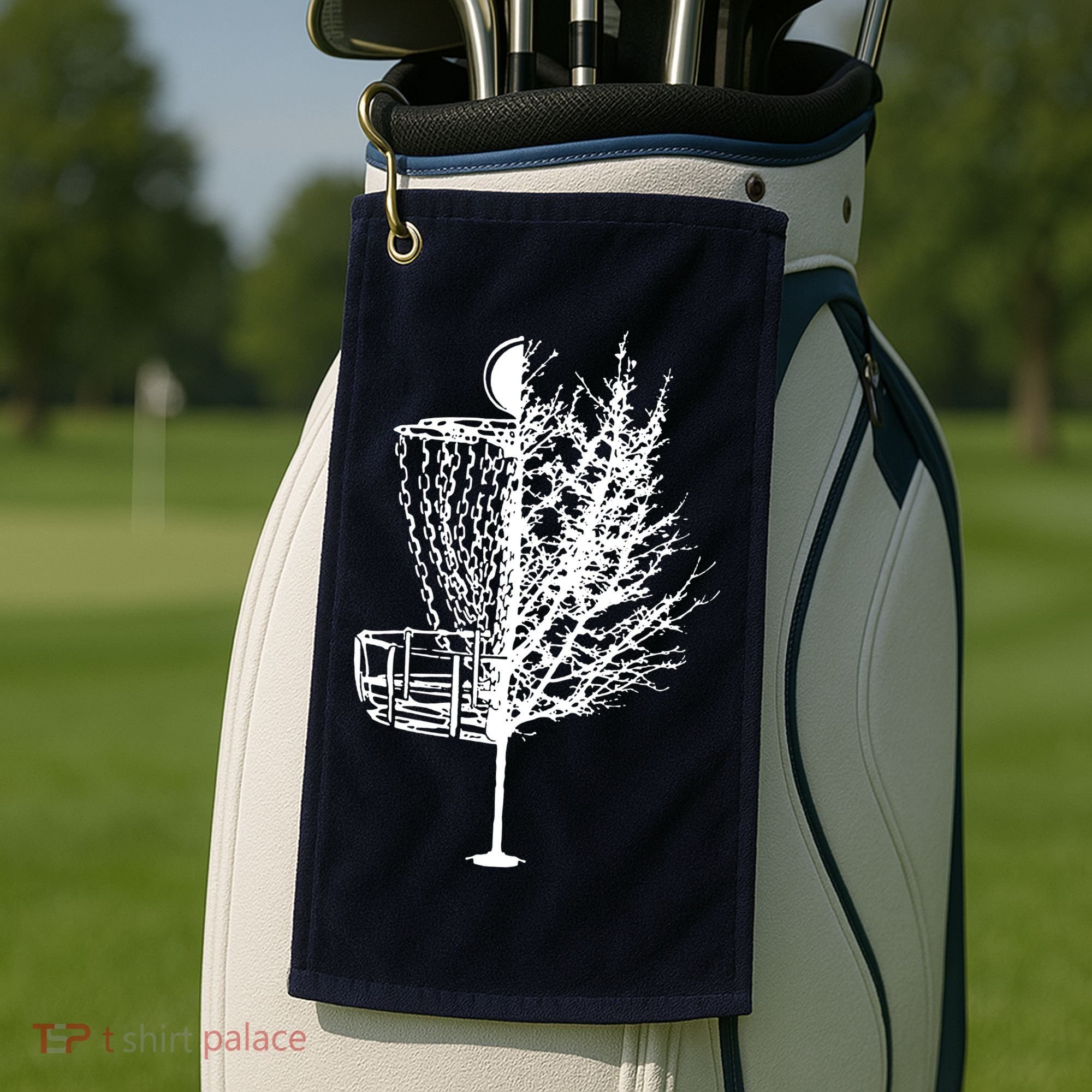 Disc Golf Basket Tree Shirts Funny Golf Towel